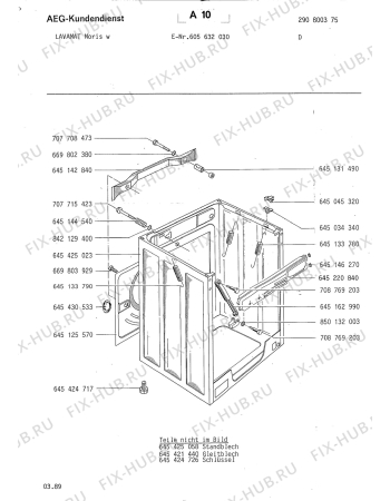 Взрыв-схема стиральной машины Aeg LAVNORIS W - Схема узла Section3